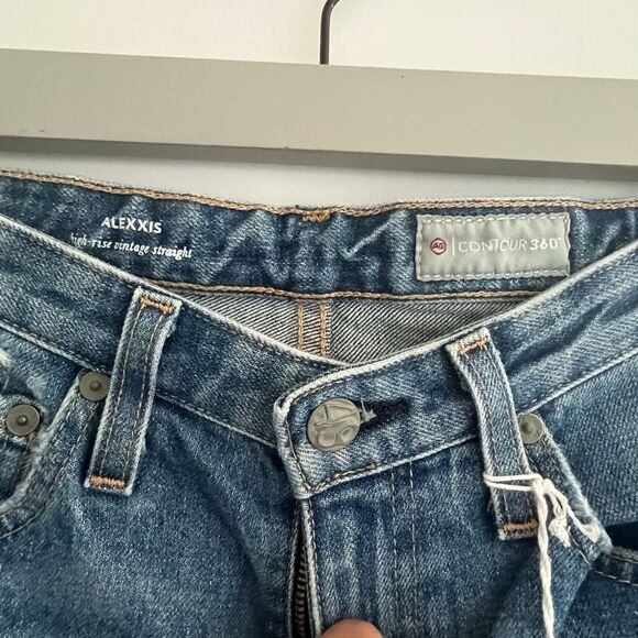 Ag Adriano Goldschmied Alexxis High Rise Straight Jeans size 25 New with tags - Picture 7 of 11